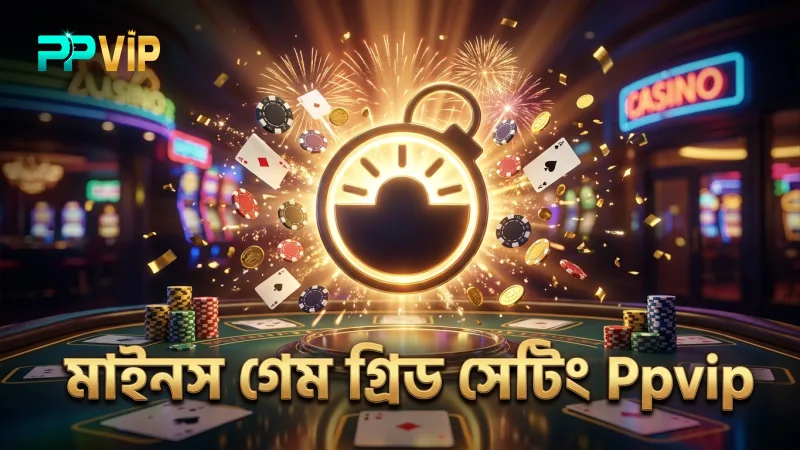 মাইনস গেমের গ্রিডে তিনটি মাইন সেটিং প্রদর্শন করে।