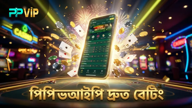 পিপিভিআইপির স্ট্রিমিং সুবিধা দিয়ে দ্রুত বেট প্লেস করুন