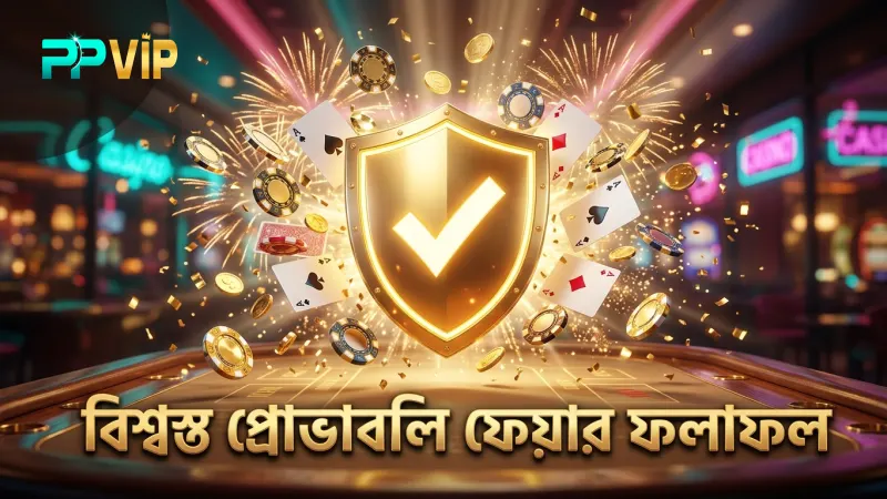প্রোভাবলি ফেয়ার অ্যালগরিদম দ্বারা নিশ্চিত ফলাফল