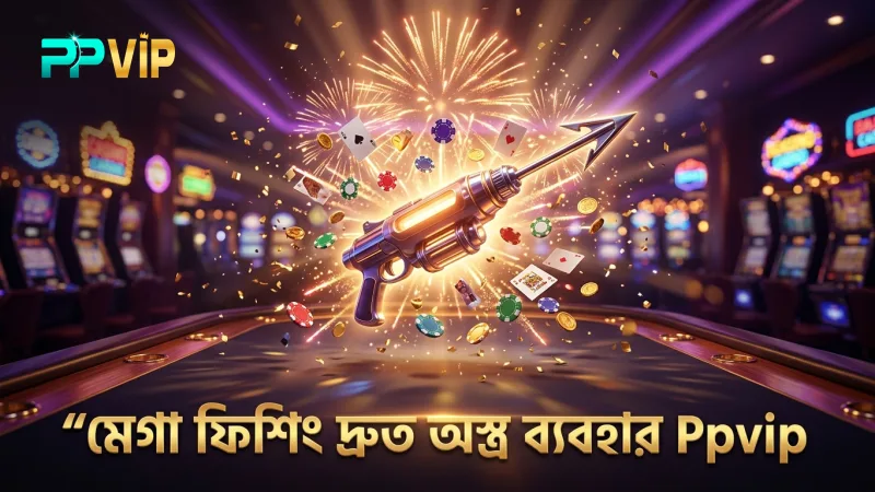 মেগা ফিশিং গেমে দ্রুত অস্ত্র ব্যবহার খেলায় সুবিধা দেয়